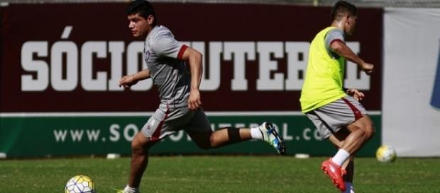 Fluminense segue sua reparação para encarar o Santa Cruz no domingo (Foto: Nelson Perez/Divulgação FFC) Fluminense segue sua reparação para encarar o Santa Cruz no domingo (Foto: Nelson Perez/Divulgação FFC)