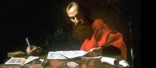 Valentin de Boulogne, San Paolo scrive le sue lettere, XVI secolo