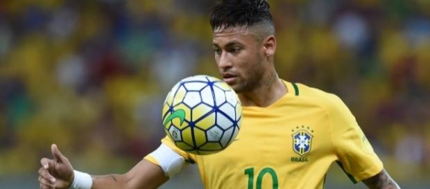 Neymar garantiu o primeiro gol ainda no primeiro tempo, aos 26 minutos Neymar garantiu o primeiro gol ainda no primeiro tempo, aos 26 minutos