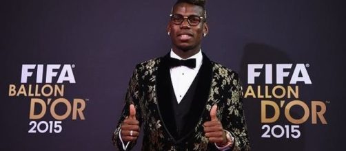 Paul Pogba alla cerimonia per il pallone d'oro 2015