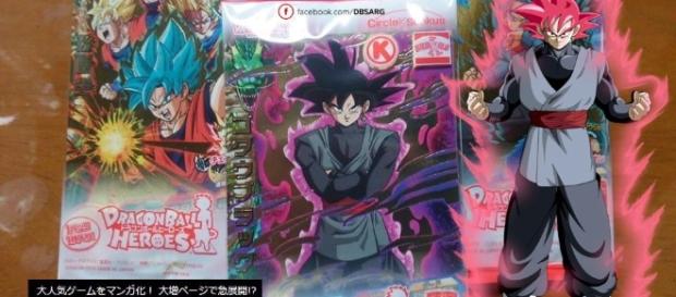 Imagen de la carta, el anuncio del manga y un fan art de Black transformado Imagen de la carta, el anuncio del manga y un fan art de Black transformado