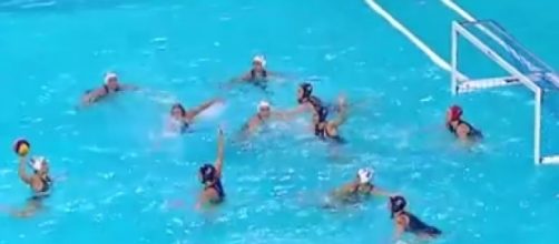 Un impegno della Nazionale italiana di pallanuoto femminile