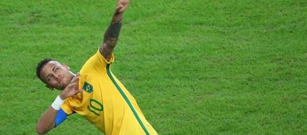 Inspirado no raio "Bolt", Neymar lidera a conquista do inédito ouro olímpico no futebol (Foto: Murad Sezer/REUTERS) Inspirado no raio "Bolt", Neymar lidera a conquista do inédito ouro olímpico no futebol (Foto: Murad Sezer/REUTERS)