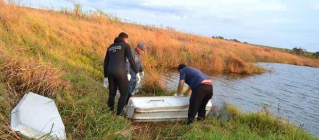 Grávida encontrada morta em represa, o bebê foi retirado Grávida encontrada morta em represa, o bebê foi retirado