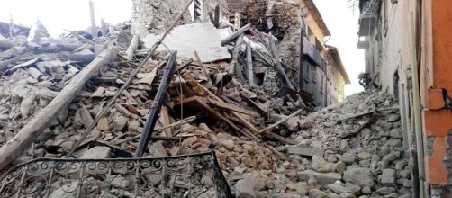 Macerie nel piccolo comune di Amatrice.