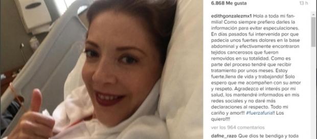 Confiesa Edith González que tiene cáncer Confiesa Edith González que tiene cáncer