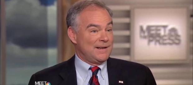 Democratic VP candidate Tim Kaine attacked Donald Trump using campaign contributions for himself. Credit: NBC's Meet the Press screenshot. Democratic VP candidate Tim Kaine attacked Donald Trump using campaign contributions for himself. Credit: NBC's Meet the Press screenshot.