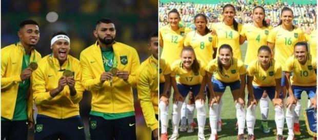 Seleção masculina e feminina de futebol olímpico. Seleção masculina e feminina de futebol olímpico.