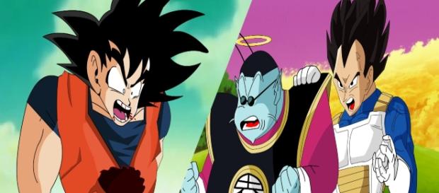 Goku al borde de la muerte y Vegeta trata de animarlo. Goku al borde de la muerte y Vegeta trata de animarlo.