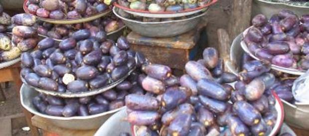 Safous installés sur les comptoirs des commerçantes à Muyuka Cameroun Safous installés sur les comptoirs des commerçantes à Muyuka Cameroun