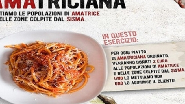 Mangia l'amatriciana per far rinascere Amatrice