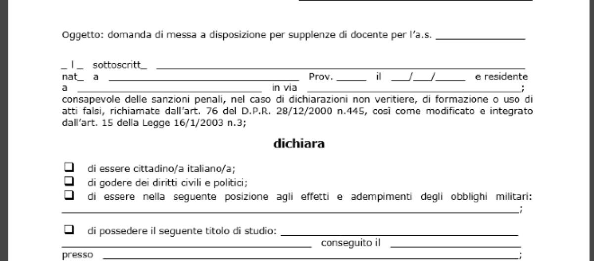 Messa A Disposizione Supplenze Perché Non Conviene Pagare