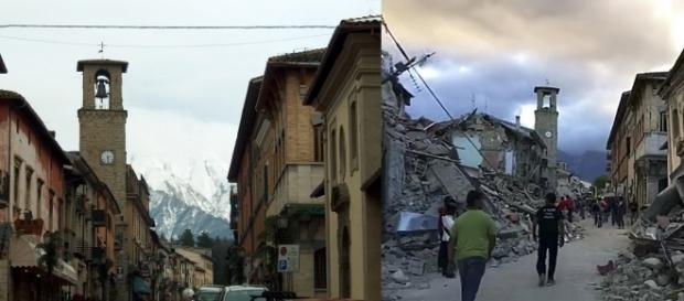 Amatrice antes y después del terremoto Amatrice antes y después del terremoto