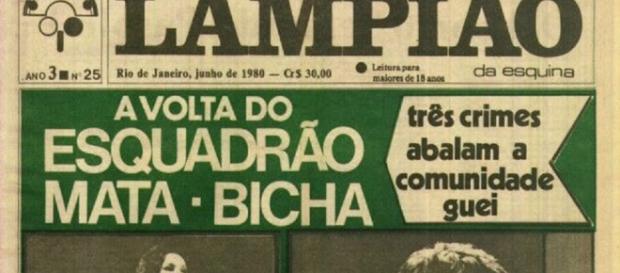 O jornal Lampião da Esquina, feito por ativistas homossexuais, dedicou-se a denunciar a violência contra a comunidade LGBT. O jornal Lampião da Esquina, feito por ativistas homossexuais, dedicou-se a denunciar a violência contra a comunidade LGBT.