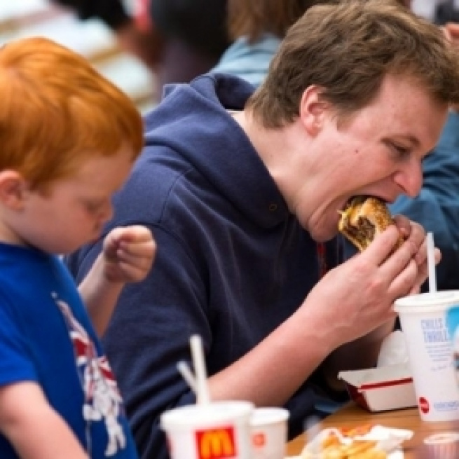 Eating at McDonald’s - Source: thetimes.co.uk/tto/sport/olympics/article3494856.ece