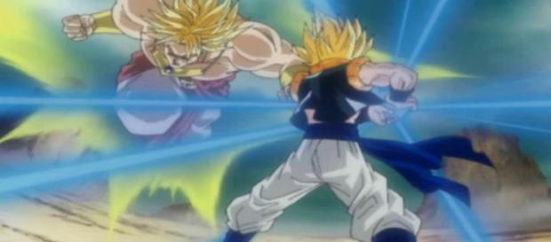 Broly vs Gogeta escena de DBBT2 Broly vs Gogeta escena de DBBT2
