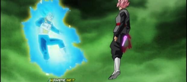 La batalla entre Vegeta y Black La batalla entre Vegeta y Black