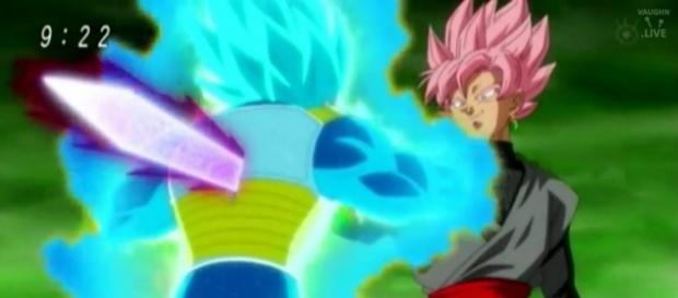 Vegeta siendo herido de gravedad por Black Vegeta siendo herido de gravedad por Black