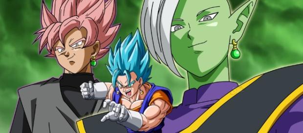 Black y Zamasu contra Vegetto en un fan art Black y Zamasu contra Vegetto en un fan art