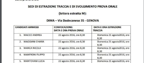 calendari delle prove orali concorso docenti