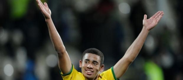 Gabriel Jesus, atacante da Seleção Olímpica Brasileira. Gabriel Jesus, atacante da Seleção Olímpica Brasileira.