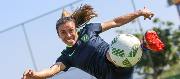 Marta, eleita cinco vezes melhor jogadora do mundo, vem para o Rio 2016 em busca do ouro (Ricardo Stuckert/CBF) Marta, eleita cinco vezes melhor jogadora do mundo, vem para o Rio 2016 em busca do ouro (Ricardo Stuckert/CBF)
