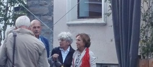 Elsa Fornero, prima a destra, lo scorso 17 agosto a Courmayeur(mia foto)