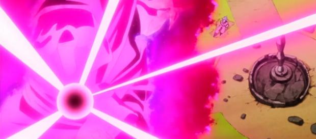 Goku Black apunto de lanzar un "Hame-Ha" a Goku. Goku Black apunto de lanzar un "Hame-Ha" a Goku.