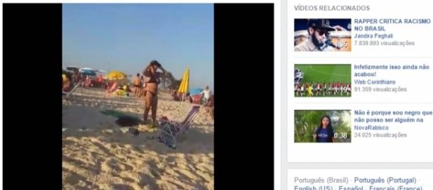 Polícia não divulgou nome da mulher que xinga banhista com palavras racistas Polícia não divulgou nome da mulher que xinga banhista com palavras racistas