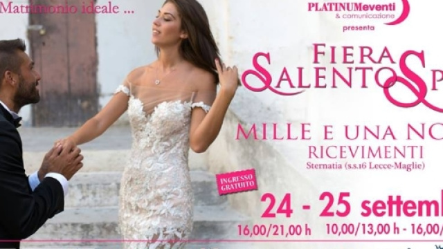 Il 18 settembre e il 24-25 settembre i nuovi appuntamenti con Fiera Salento Sposi