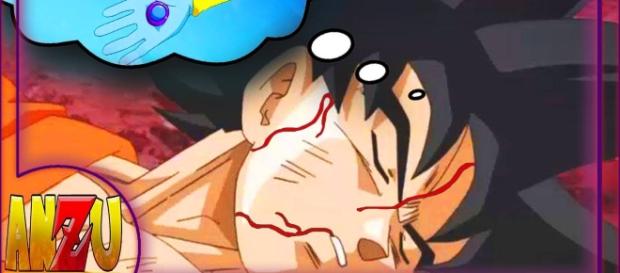 DBS Goku derrotado sin mas opcion que llamar a zeno chan DBS Goku derrotado sin mas opcion que llamar a zeno chan