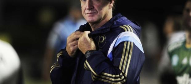 Cuca, técnico do Palmeiras, acompanha jogo. Cuca, técnico do Palmeiras, acompanha jogo.