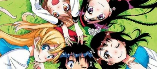 Ilustración de los protagonistas de Nisekoi Ilustración de los protagonistas de Nisekoi