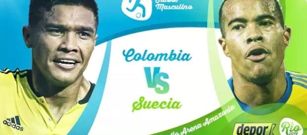 Poster oficial del partido Colombia vs Suecia Poster oficial del partido Colombia vs Suecia