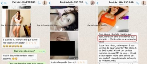 Mensagens e fotos enviadas por Patrícia foram divulgadas