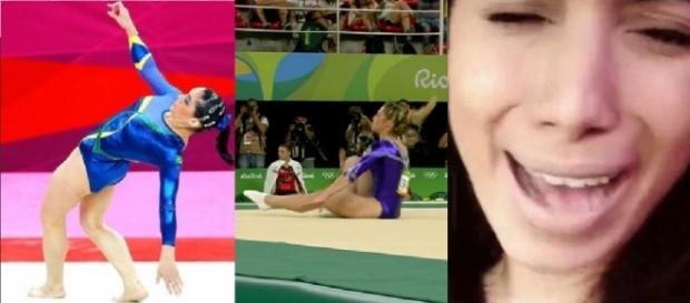 Hypólito cai em solo na ginástica Hypólito cai em solo na ginástica
