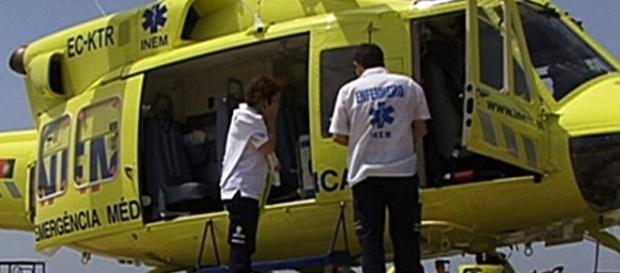INEM enviou um helicóptero para transporte da vítima mas esta acabou por morrer INEM enviou um helicóptero para transporte da vítima mas esta acabou por morrer