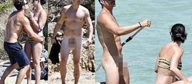 Nude Orlando Bloom bares all with Katy Perry. Source: Youtube still Nude Orlando Bloom bares all with Katy Perry. Source: Youtube still