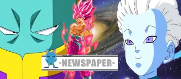 Goku en super saijayin rose en medio de asistentes Goku en super saijayin rose en medio de asistentes