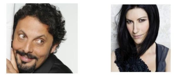 Enrico Brignano e Laura Pausini su Canale 5 Enrico Brignano e Laura Pausini su Canale 5