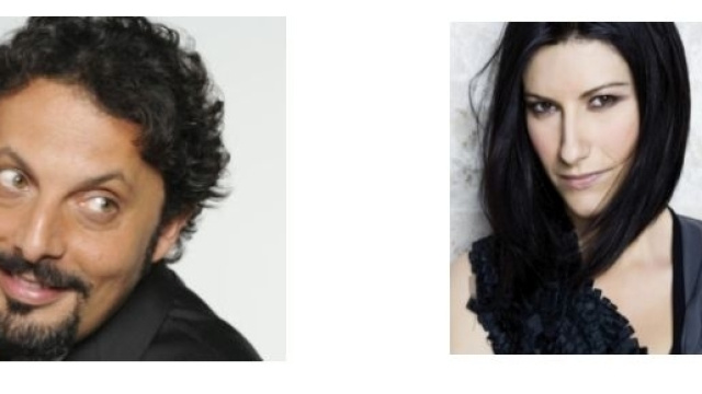 Enrico Brignano e Laura Pausini su Canale 5
