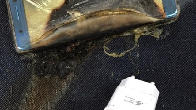 Samsung galaxy note 7 con batteria esplosa