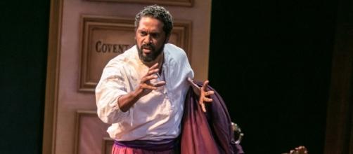 Ira Aldridge (a volcanic Lindsay Smiling), as Shakespeare’s Othello. Photo: Jerry Dalia, The Shakespeare Theatre of New Jersey, used with permission.