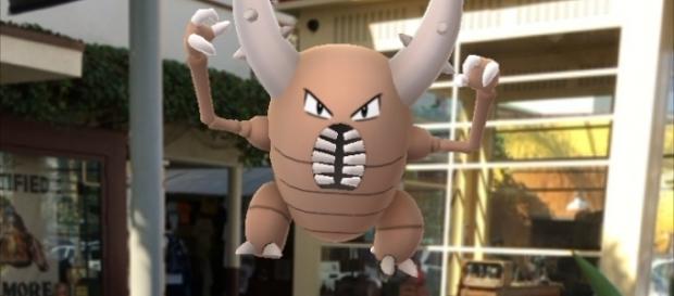 Pokemon GO's Pinsir spotted at The Farmers' Market adjacent to The Grove (Photo: Courtesy of BlastingNews.com writer Lori Huck) Pokemon GO's Pinsir spotted at The Farmers' Market adjacent to The Grove (Photo: Courtesy of BlastingNews.com writer Lori Huck)