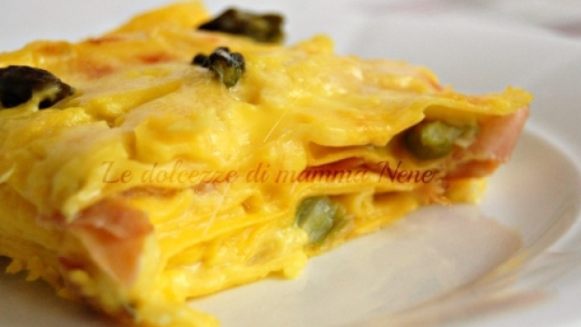 LASAGNE ASPARAGI E SPECK con besciamella allo zafferano - giallozafferano.it