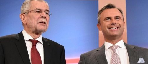 I due candidati, Alexander Van der Bellen (Verdi) e Norbert Hofer (Partito della Libertà) propongono due modelli di società contrapposti