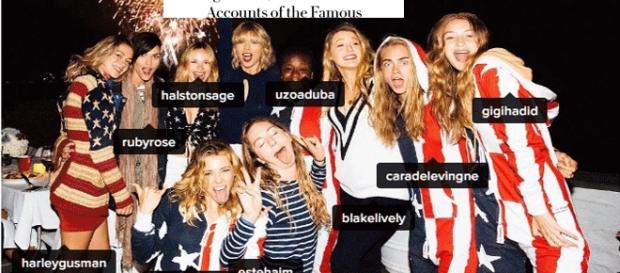Un cliché de Taylor Swift sur Instagram. À part Cara Delevingne, qui sont donc au juste les autres ? Un cliché de Taylor Swift sur Instagram. À part Cara Delevingne, qui sont donc au juste les autres ?