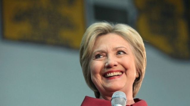 Hillary Clinton durante un comizio della campagna elettorale