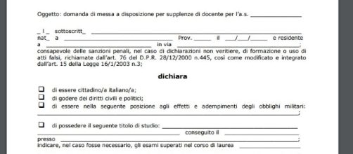 modello di messa a disposizione