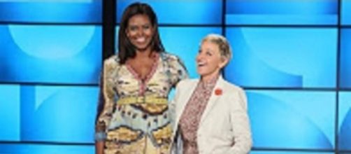 Youtube still from The Ellen Show:"First Lady Michelle Obama Co-Hosts with Ellen!"